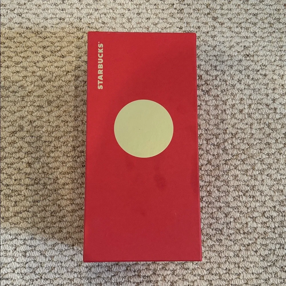 Starbucks Gold Glitter Tumbler with Red Straw (bonus card carrier) - Picture 2 of 7